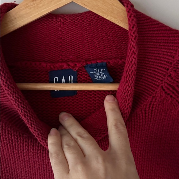 VTG GAP Cotton Striped Mock-Neck Sweater - Picture 5 of 6